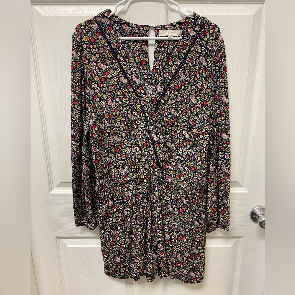 LOFT Multicolor Floral Dress